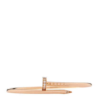 Cartier 18K Pink Gold Diamond Small Juste Un Clou Bracelet 14 1 of 6