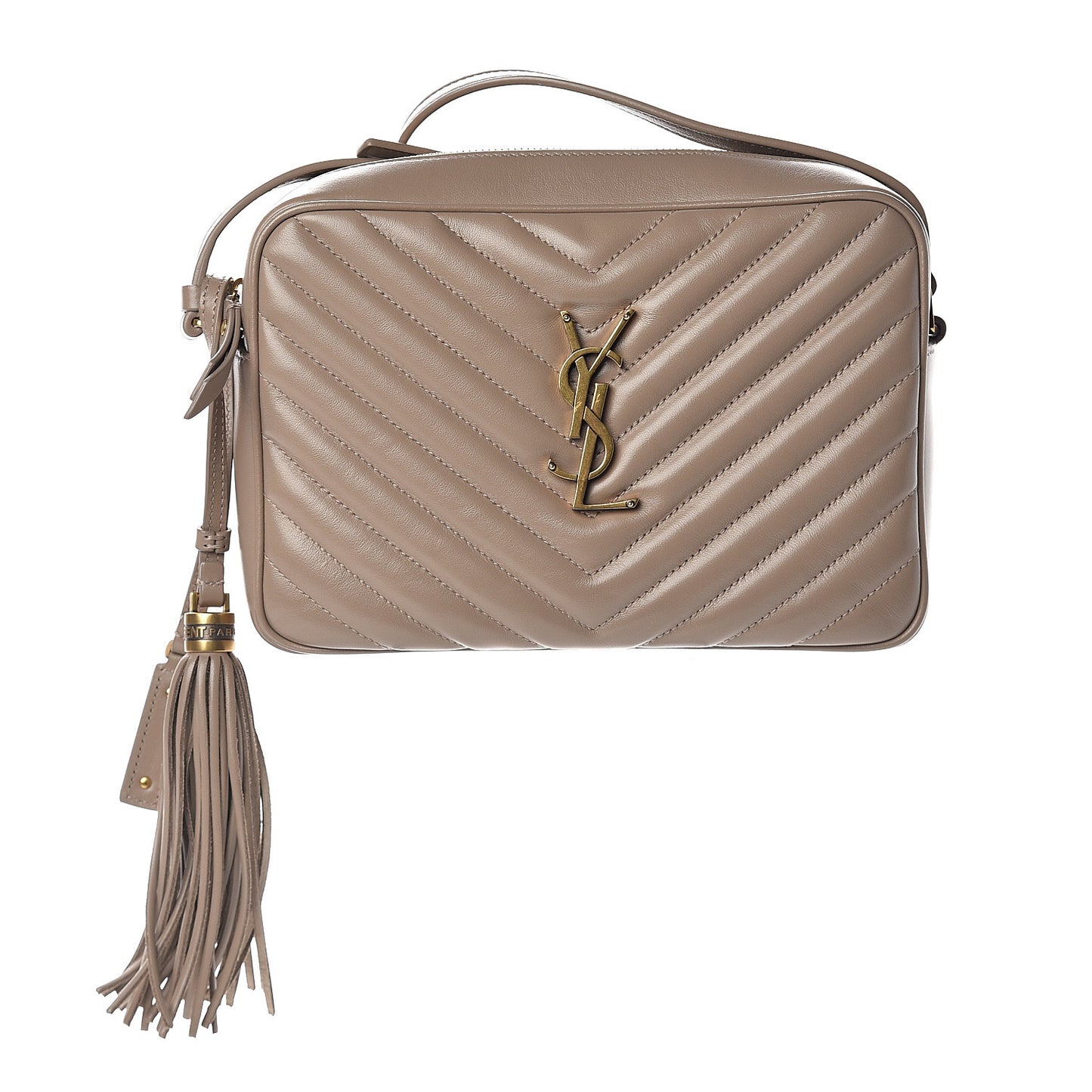 Calfskin Matelasse Monogram Lou Camera Bag Dusty Grey