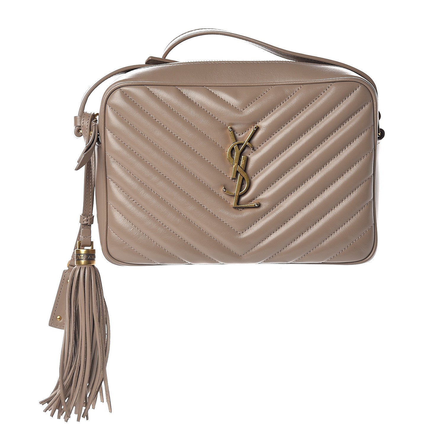 Saint Laurent Calfskin Matelasse Monogram Lou Camera Bag Dusty Grey 1 of 7