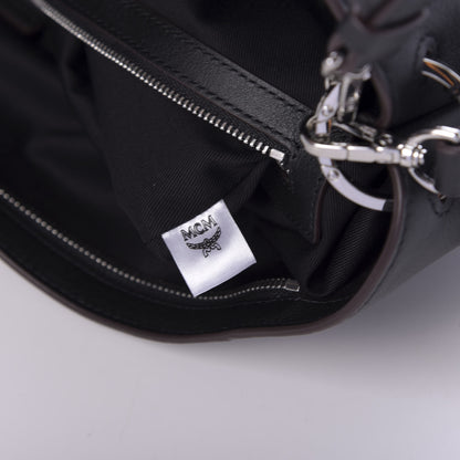 MCM Calfskin Ottomar Medium Klara Hobo Black 9 of 10