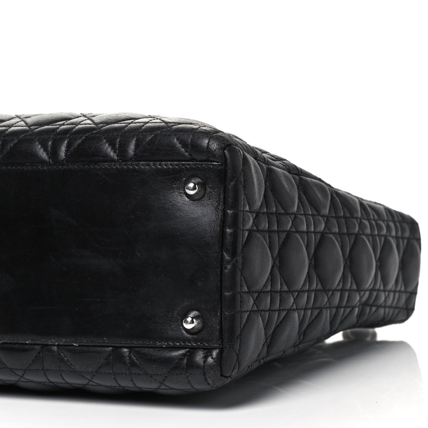 Lambskin Cannage Large Lady Dior Black