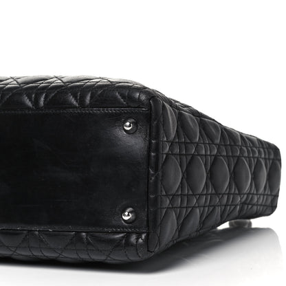 Christian Dior Lambskin Cannage Large Lady Dior Black 10 of 10