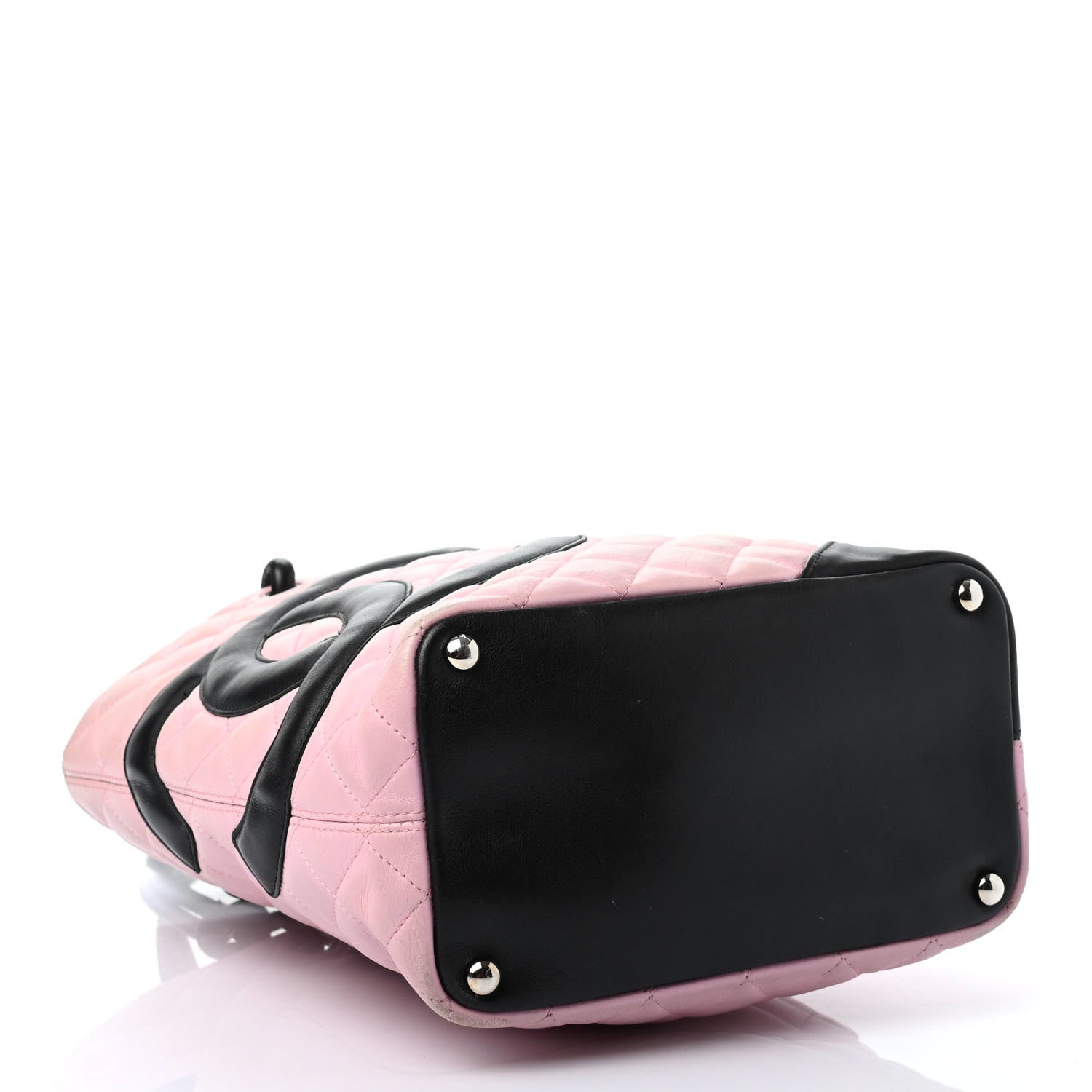 Chanel Calfskin Quilted Medium Cambon Tote Pink Black 3 of 4