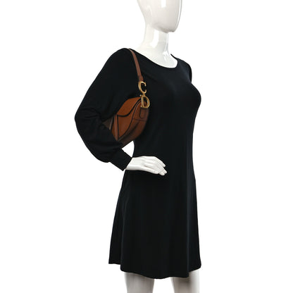 Christian Dior Grained Calfskin Saddle Bag Camello 2 of 9