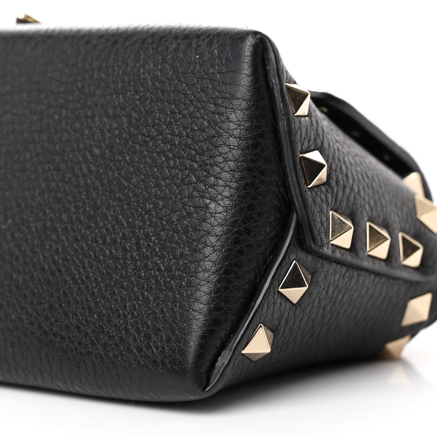 Valentino Garavani Pebbled Calfskin Mini Rockstud Crossbody Bag Black 9 of 9