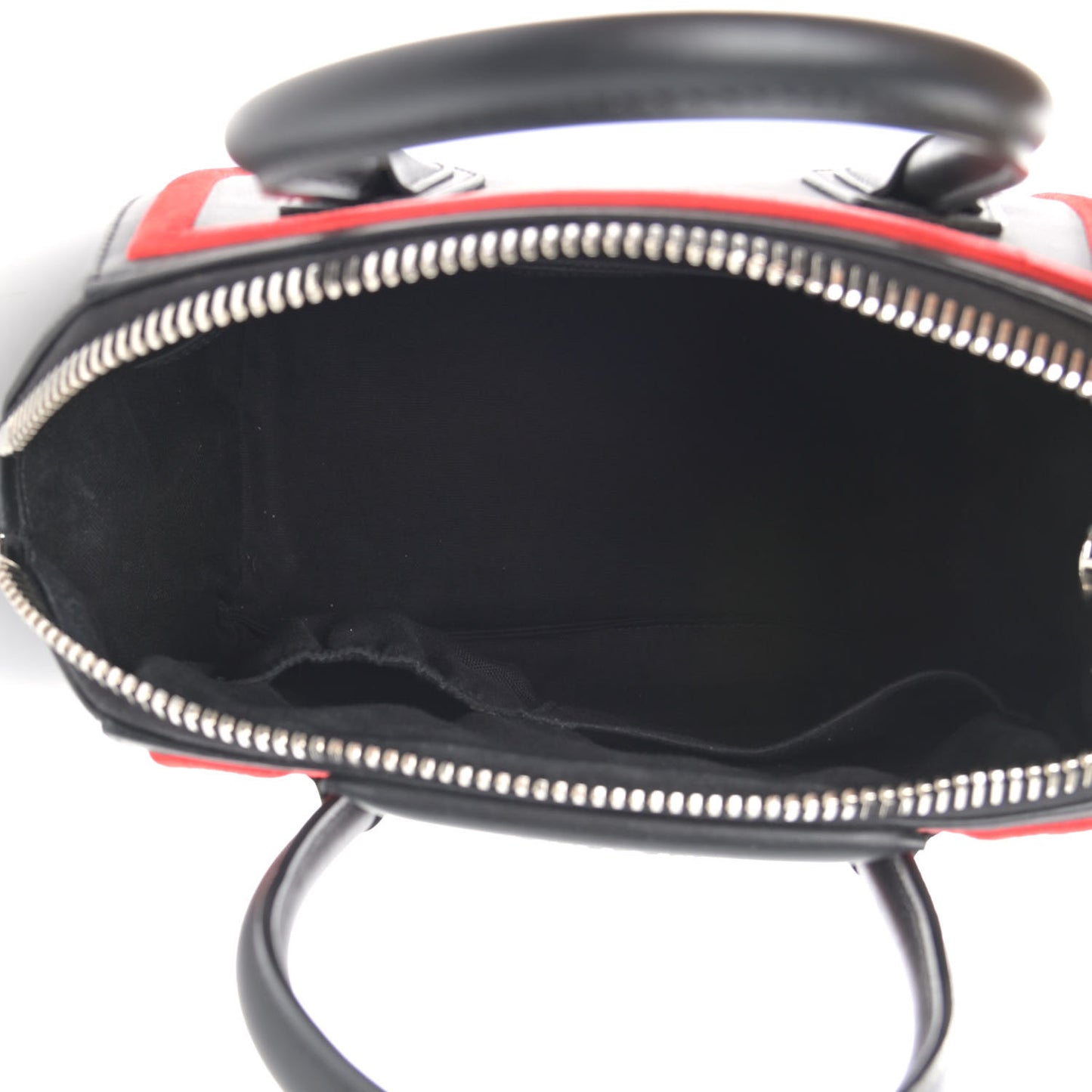 Calfskin Small Embroidered Frame Antigona Black Red