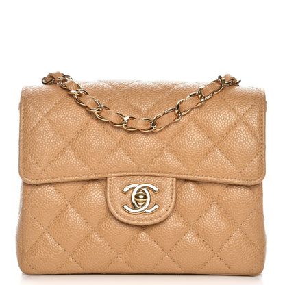 Chanel Caviar Quilted Mini Square Flap Beige 1 of 7