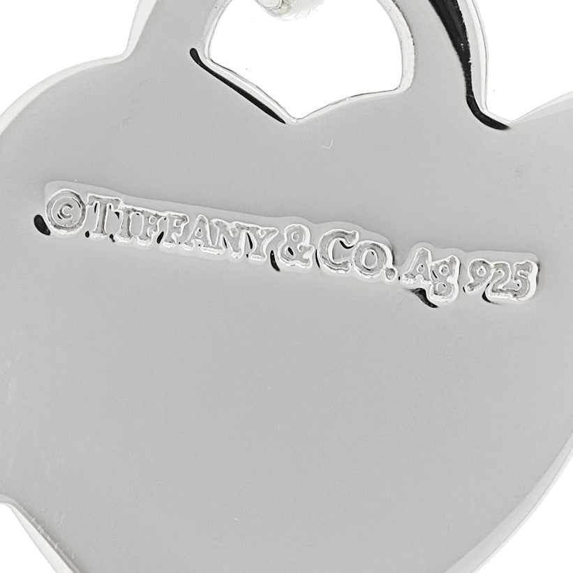 Tiffany Sterling Silver Enamel Return To Tiffany Heart Ribbon Charm Blue 2 of 3