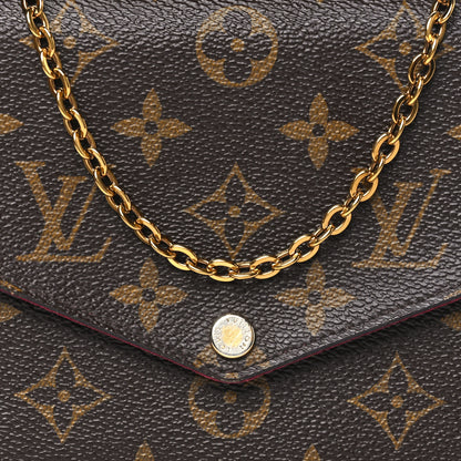 Louis Vuitton Monogram Pochette Felicie Chain Wallet Fuchsia 7 of 13