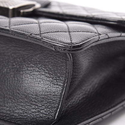 Chanel Goatskin Quilted Small CC University Top Handle Flap Black 8 of 11