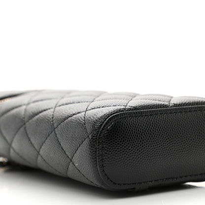 Chanel Caviar Quilted Phone Holder With Chain Black 8 of 10