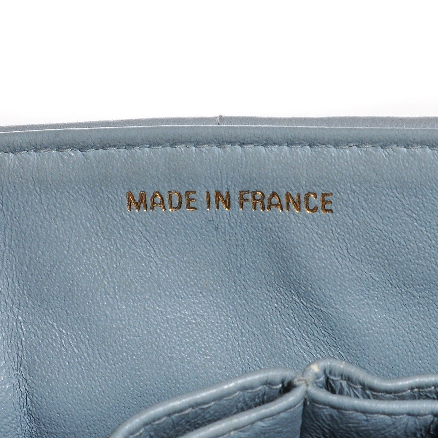 Chanel Lambskin Quilted East West Chocolate Bar Flap Light Blue 8 of 9