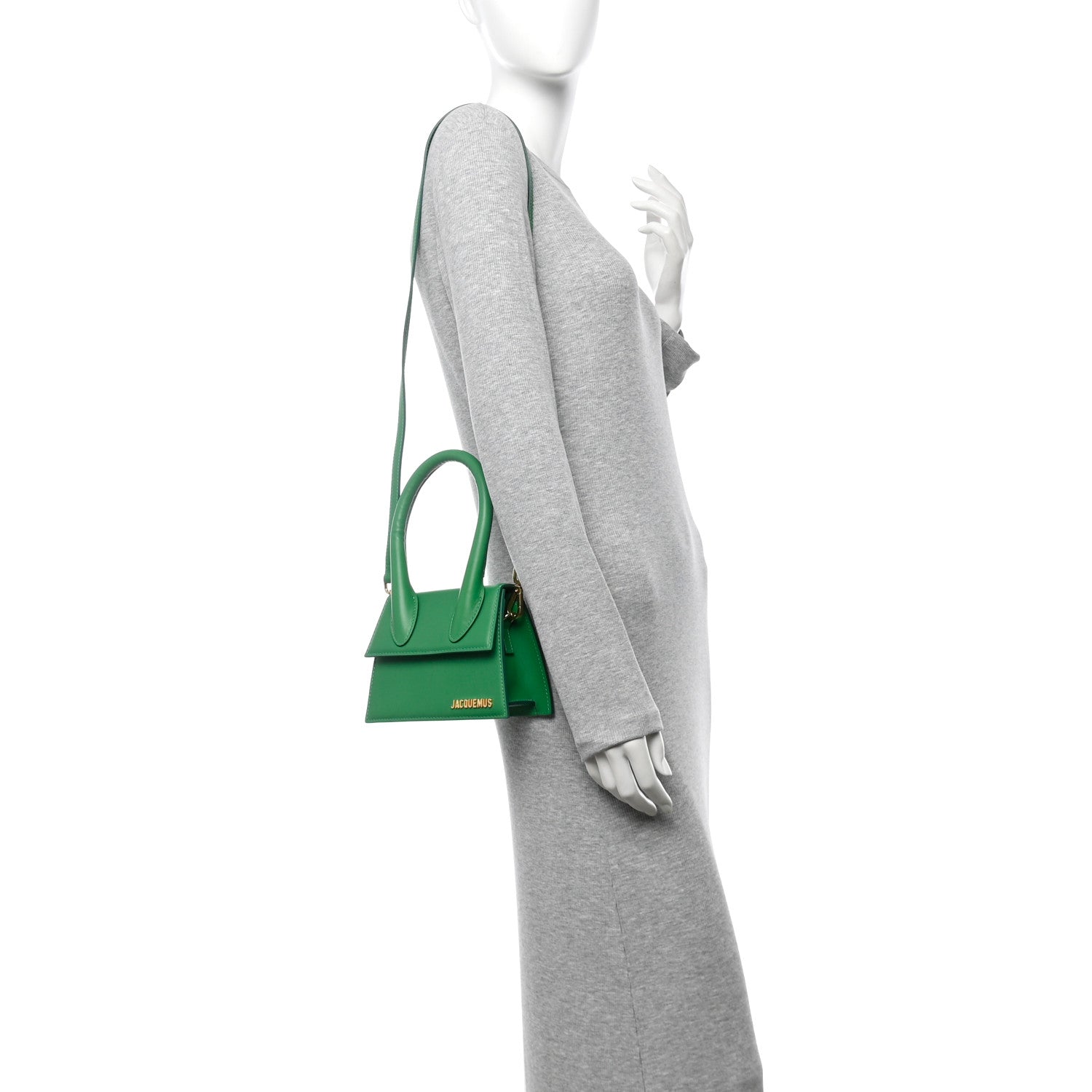 Jacquemus Smooth Calfskin Le Chiquito Moyen Green 2 of 9