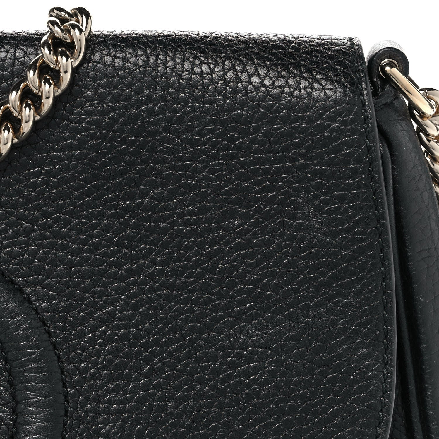 Gucci Pebbled Calfskin Medium Soho Flap Crossbody Black 13 of 13
