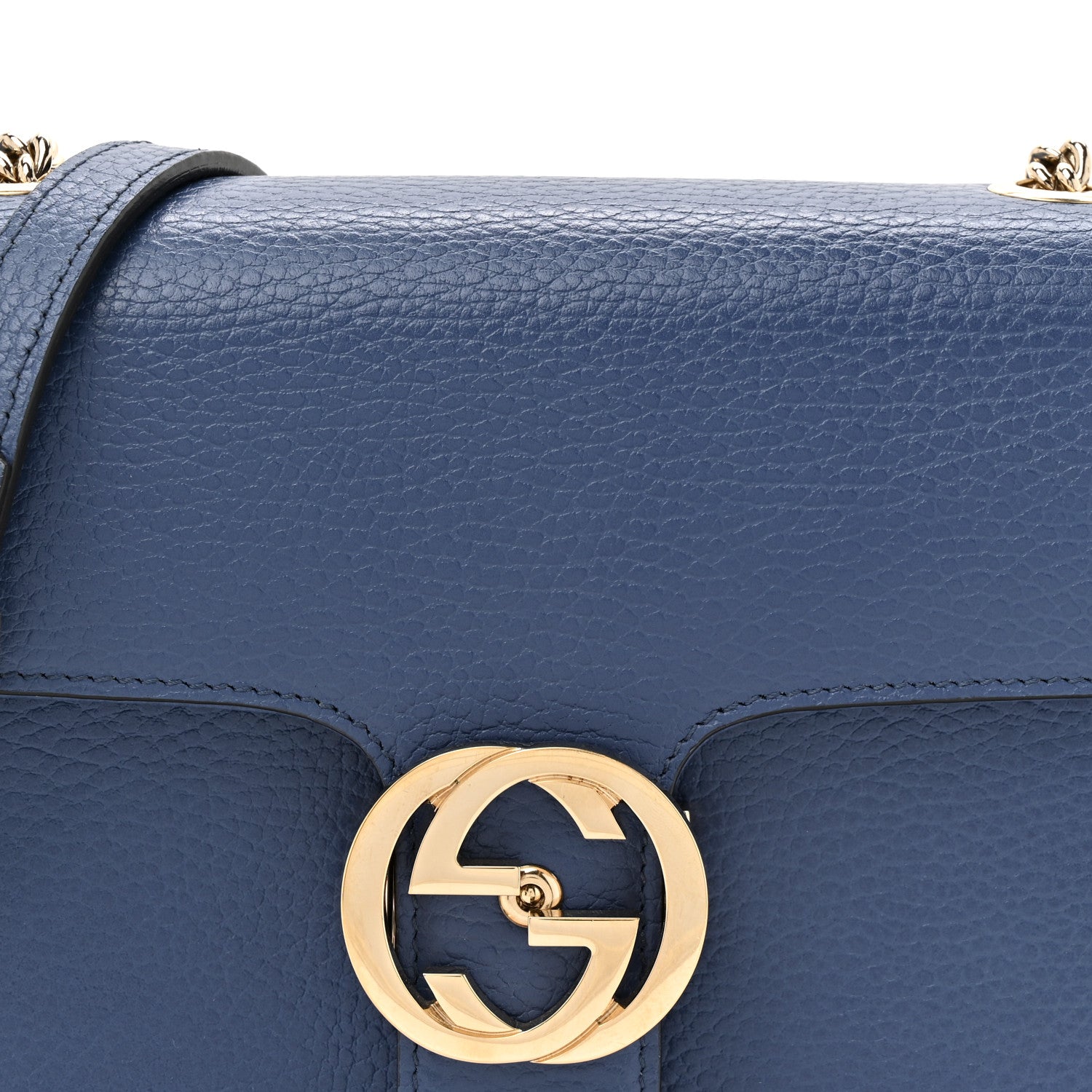 Gucci Dollar Calfskin Small Interlocking G Shoulder Bag Caspian 9 of 12