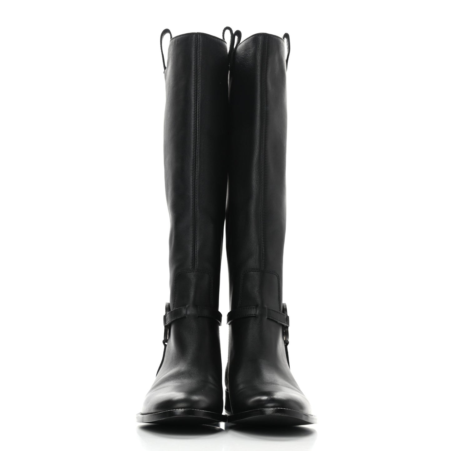 Calfskin Interlocking G Knee High Boots 39.5 Black