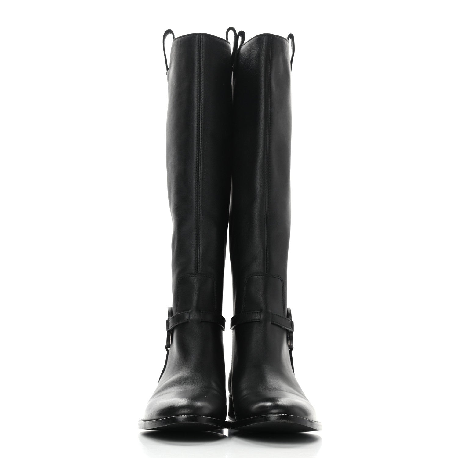 Gucci Calfskin Interlocking G Knee High Boots 39.5 Black 2 of 10