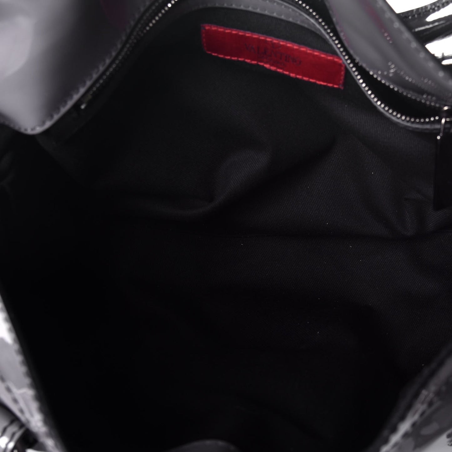 Patent Crystal Catch Satchel Grey