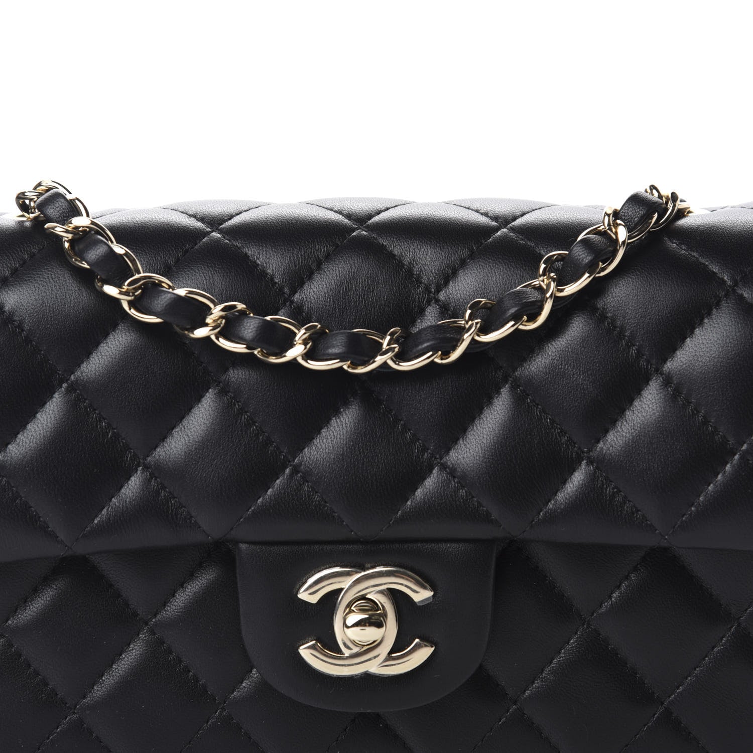 Chanel Lambskin Quilted Mini Rectangular Flap Black 10 of 10