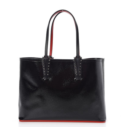 Christian Louboutin Patent Calfskin Spikes Small East West Cabata Tote Black 1 of 11