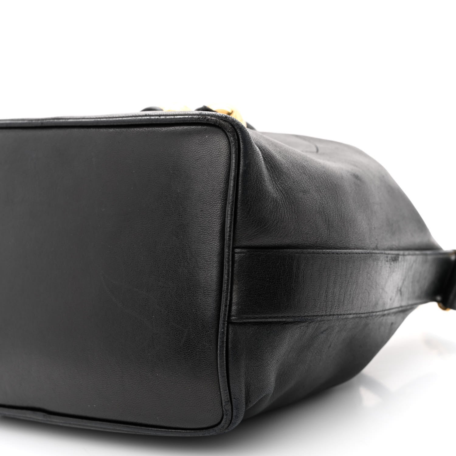 Chanel Lambskin CC Drawstring Bag Black 13 of 18