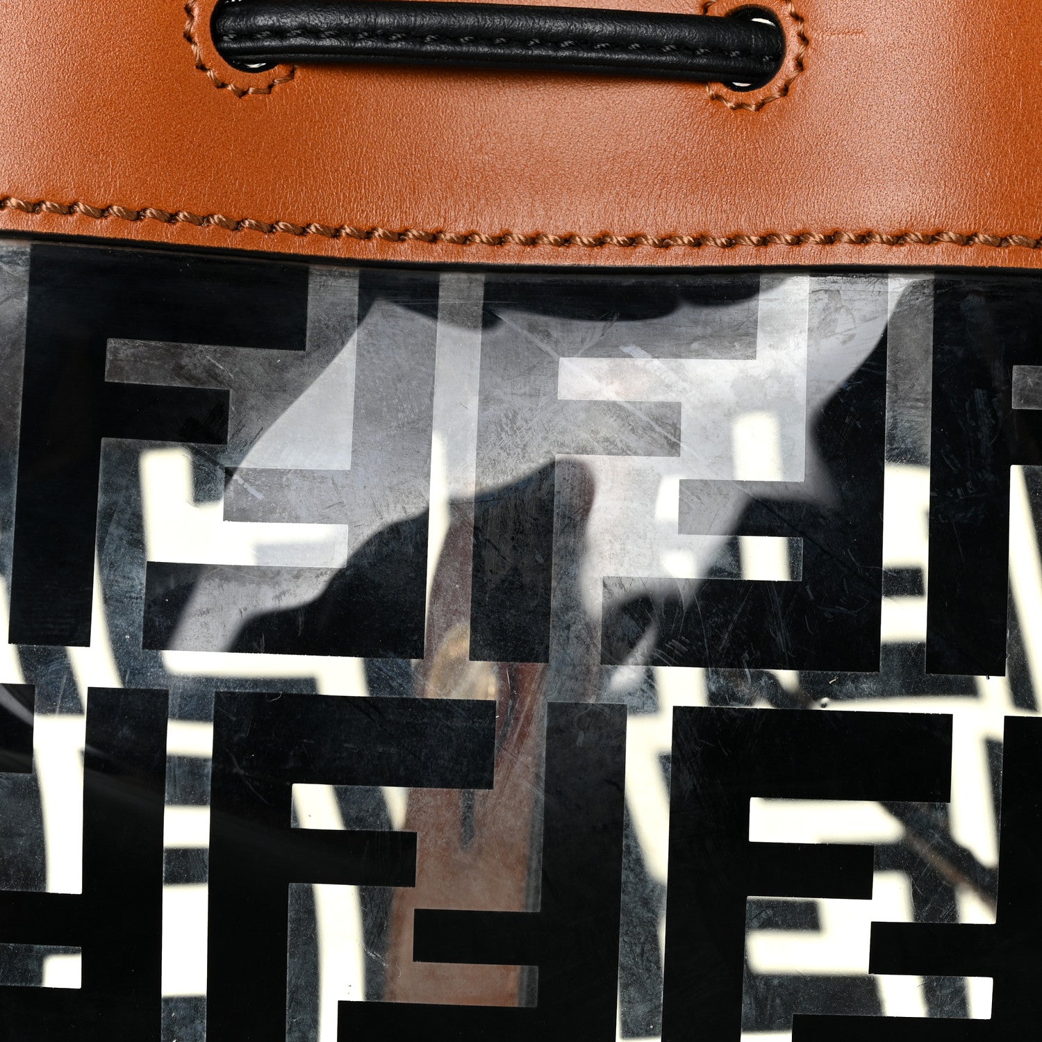 Fendi TPU FF Vitello Aura F is Fendi Grande Mon Tresor Bucket Bag Black Cuoio 20 of 23