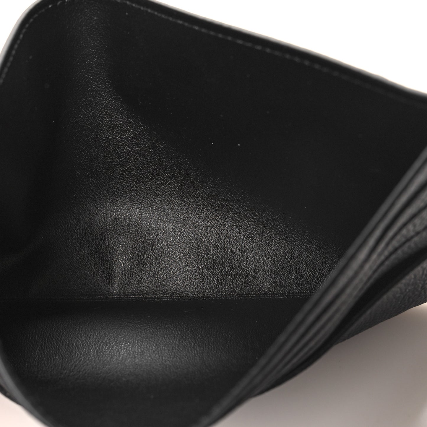 Calfskin Felicie Chain Wallet Card Holder Insert Black