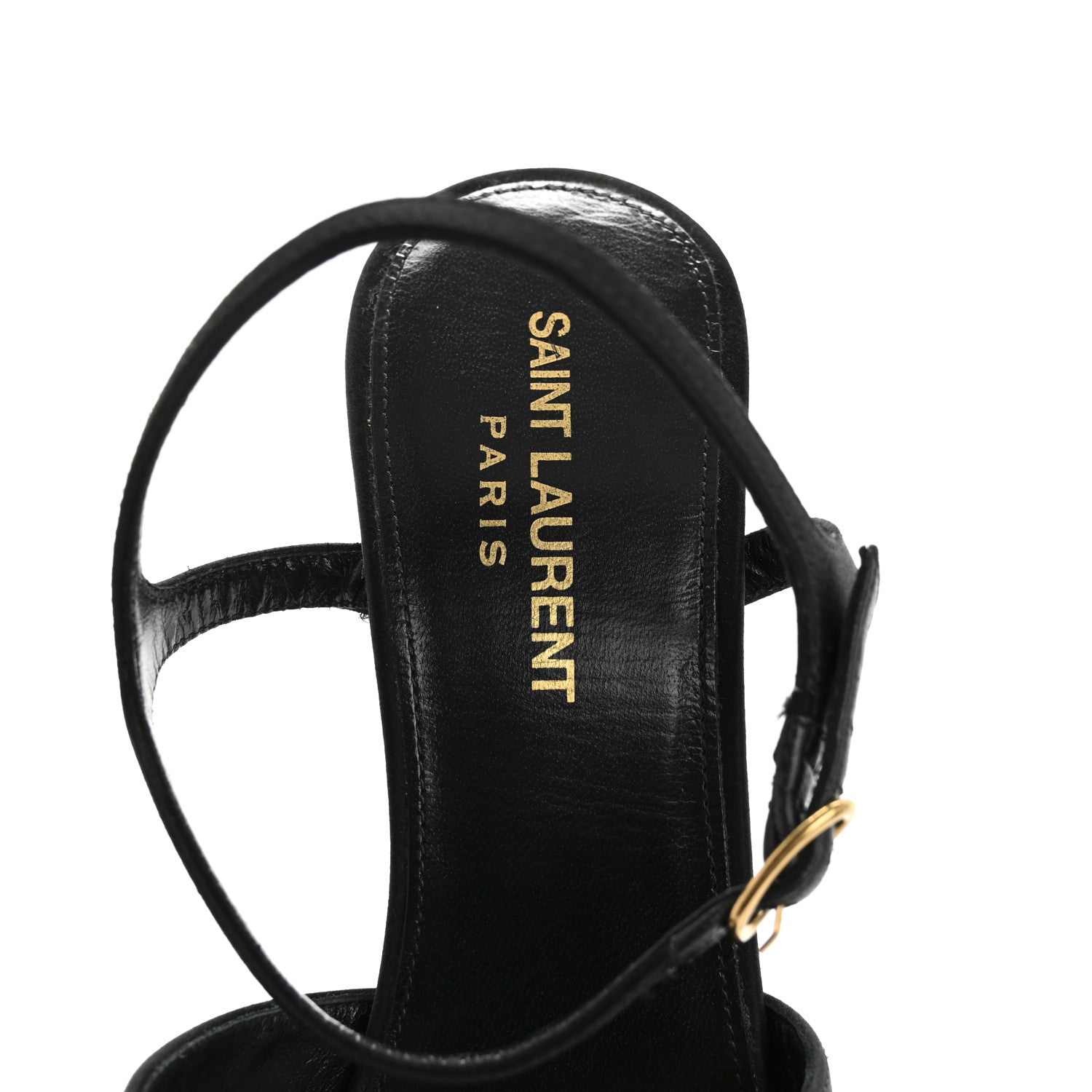 Saint Laurent Satin Crepe Debbie Platform Sandal 36.5 Black 7 of 11