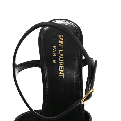 Saint Laurent Satin Crepe Debbie Platform Sandal 36.5 Black 7 of 11