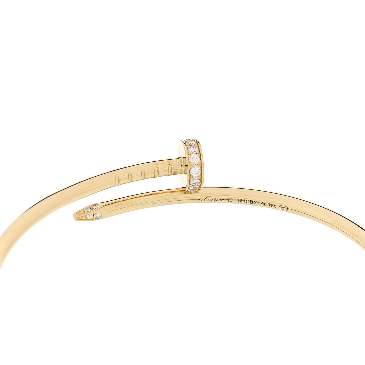 18K Yellow Gold Diamond Small Juste Un Clou Bracelet