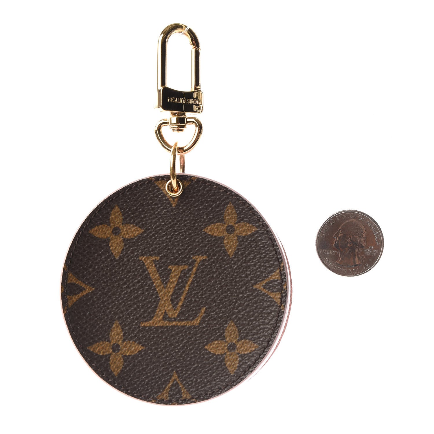 Louis Vuitton Monogram LV Mirror Bag Charm Key Holder Rose Ballerine 4 of 5