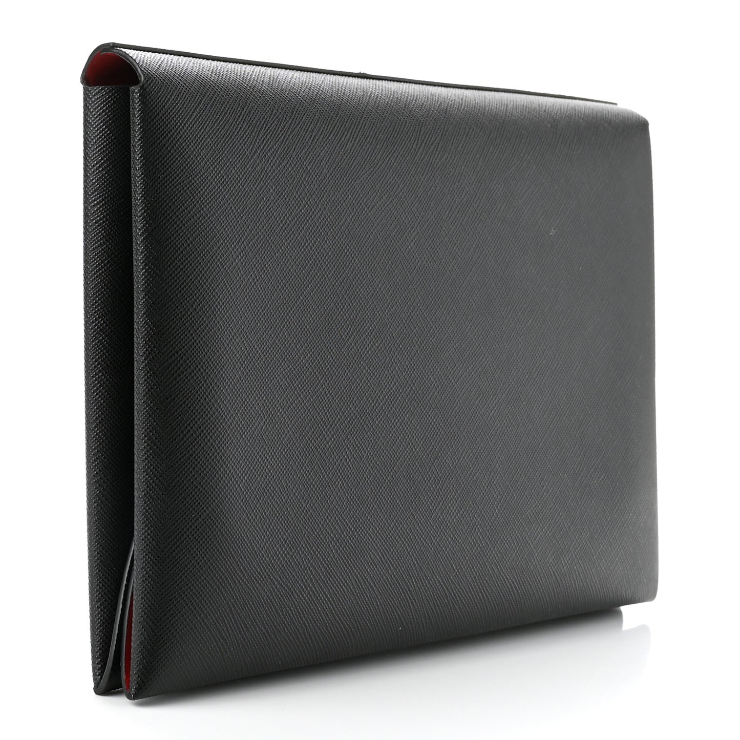 Saffiano Pouch Black Rosso