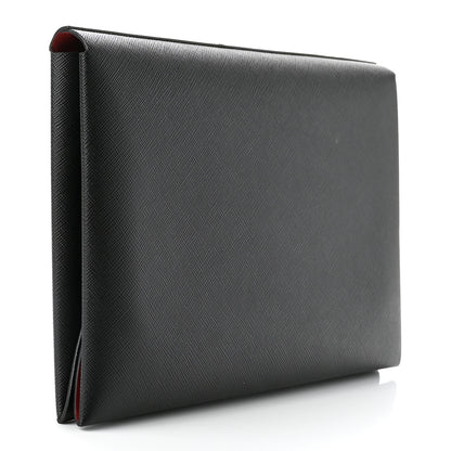 Prada Saffiano Pouch Black Rosso 4 of 9