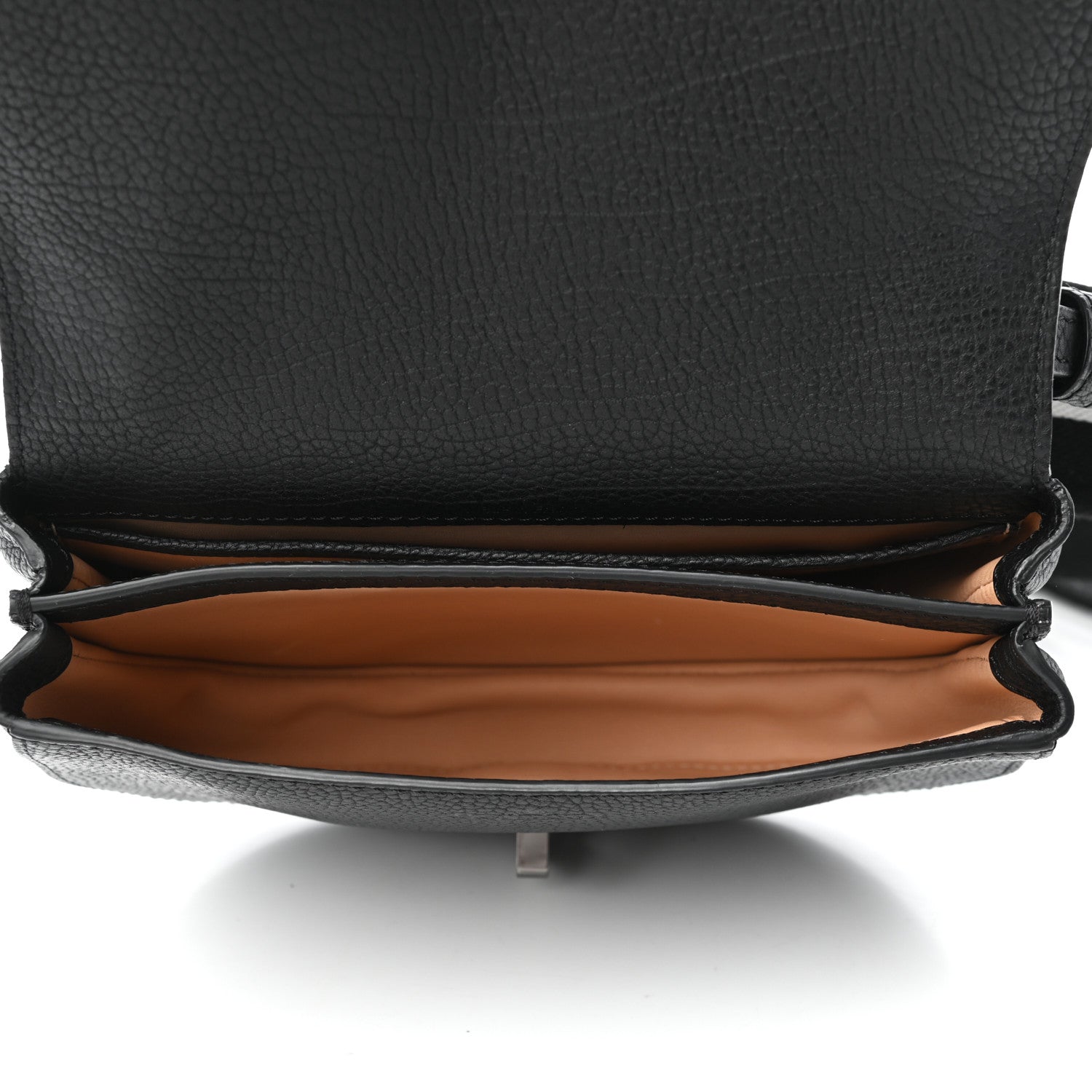 Delvaux Crispy Calfskin Mini Le Mutin Saddle Bag Black 5 of 9
