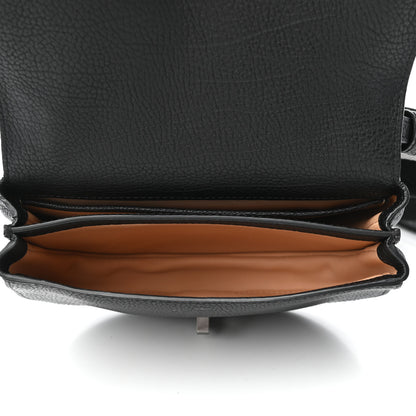 Delvaux Crispy Calfskin Mini Le Mutin Saddle Bag Black 5 of 9