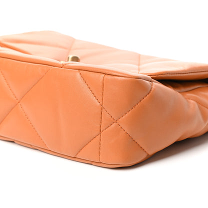 Chanel Lambskin Quilted Medium Chanel 19 Flap Light Brown 9 of 10