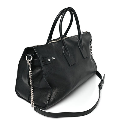 Saint Laurent Grained Calfskin Medium Souple Sac De Jour Duffle Black 3 of 9