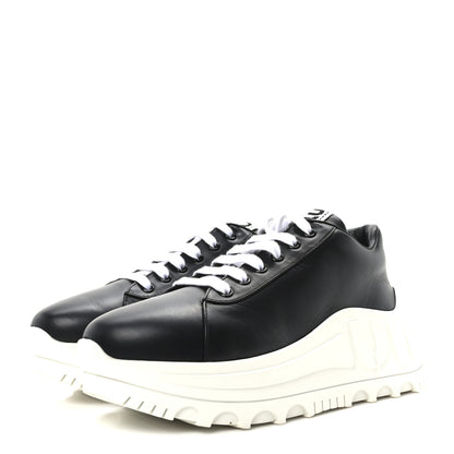 Miu Miu Vitello Soft 2 Logo Platform Sneakers 39 Black 4 of 9