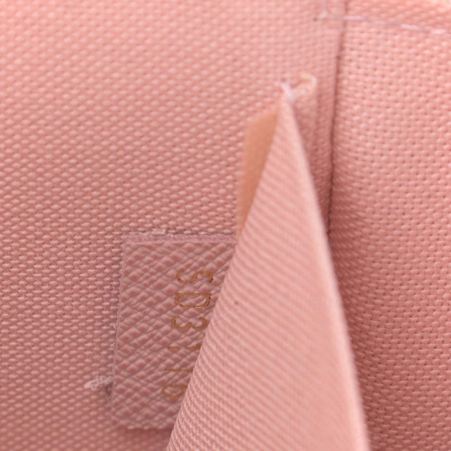 Damier Azur Pochette Felicie Chain Wallet Rose Ballerine