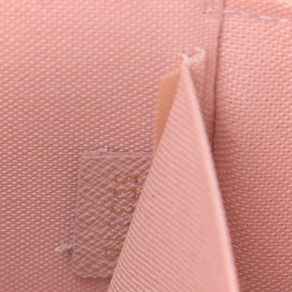 Louis Vuitton Damier Azur Pochette Felicie Chain Wallet Rose Ballerine 9 of 13