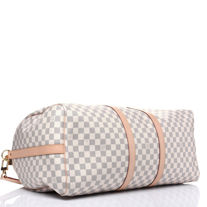 Louis Vuitton Damier Azur Keepall Bandouliere 55 4 of 30