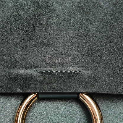 Chloe Suede Calfskin Medium Faye Shoulder Bag Silver Blue 6 of 7