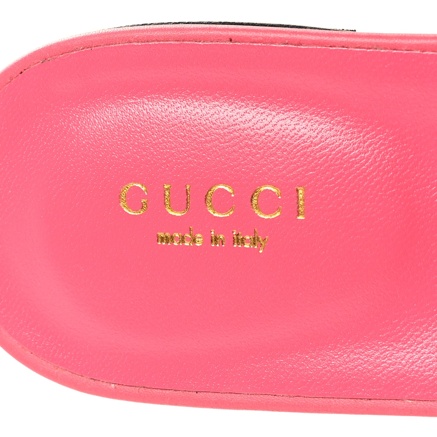 Cosmos Softy Calfskin Interlocking G Cut Out Slide Sandals 39.5 Rhodamine Pink