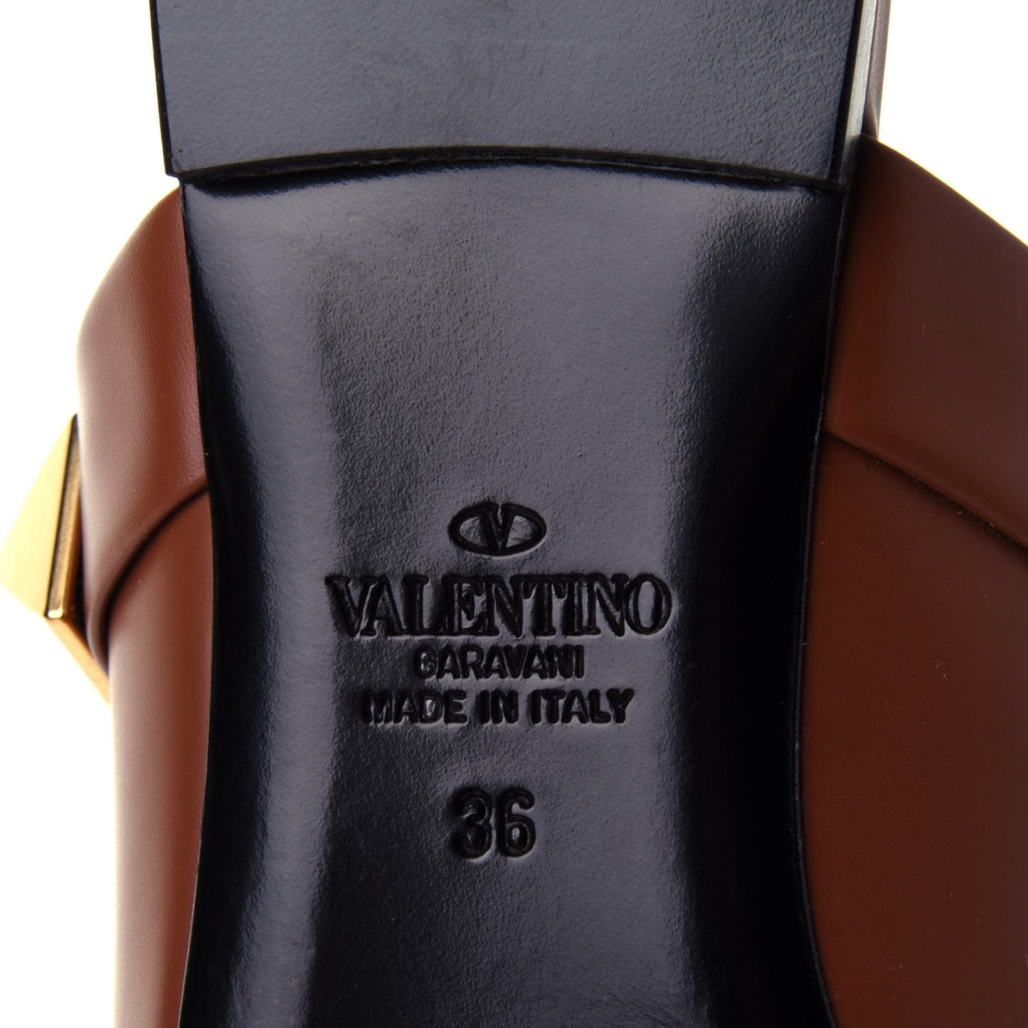 Calfskin Roman Stud Flat Mules 36 Selleria