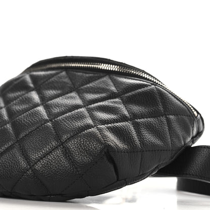 Chanel Grained Calfskin Quilted Waist Belt Bag Black 9 of 9