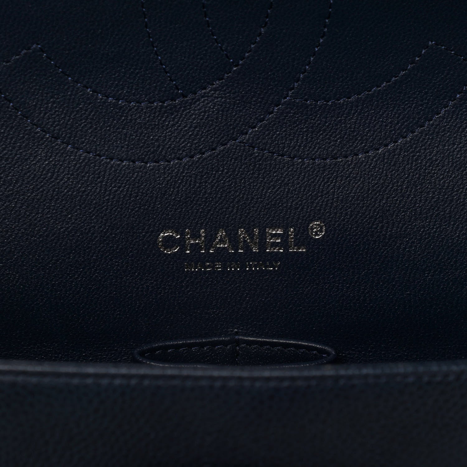 Chanel Caviar Quilted Jumbo Double Flap Navy Blue 6 of 12
