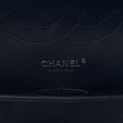 Chanel Caviar Quilted Jumbo Double Flap Navy Blue 6 of 12