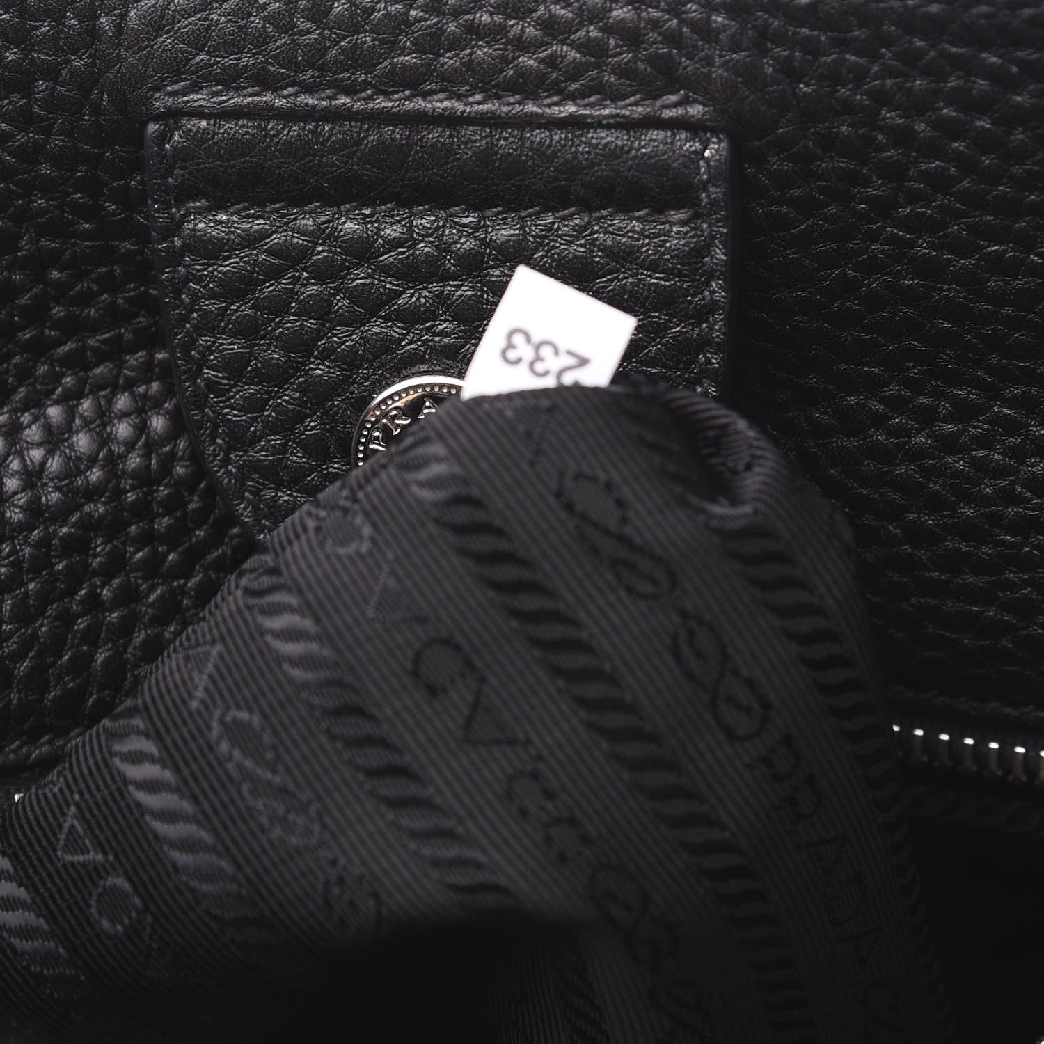 Prada Vitello Daino Shopping Tote Black 7 of 10