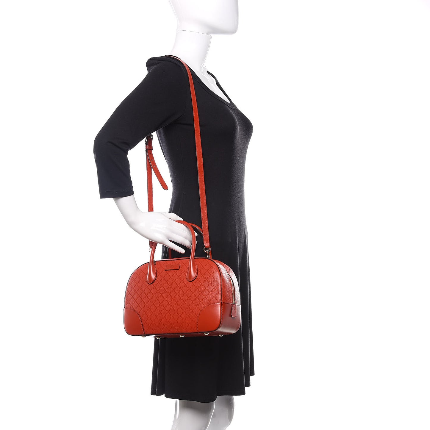 Calfskin Diamante Small Top Handle Bag Red