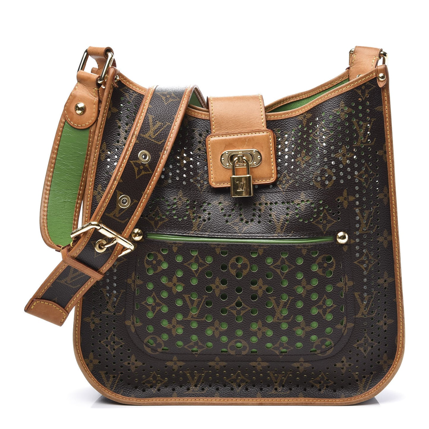 Monogram Perforated Musette Green